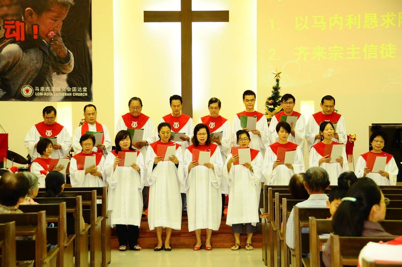 The choir at the Christmas service.